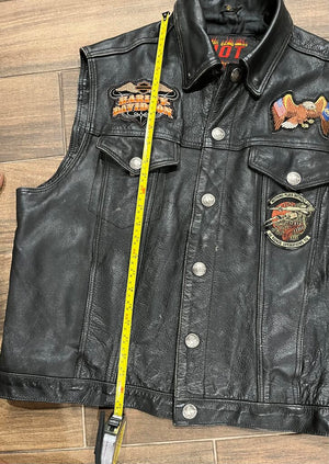 Hot Leathers Buffalo Nickel Button Vest XL