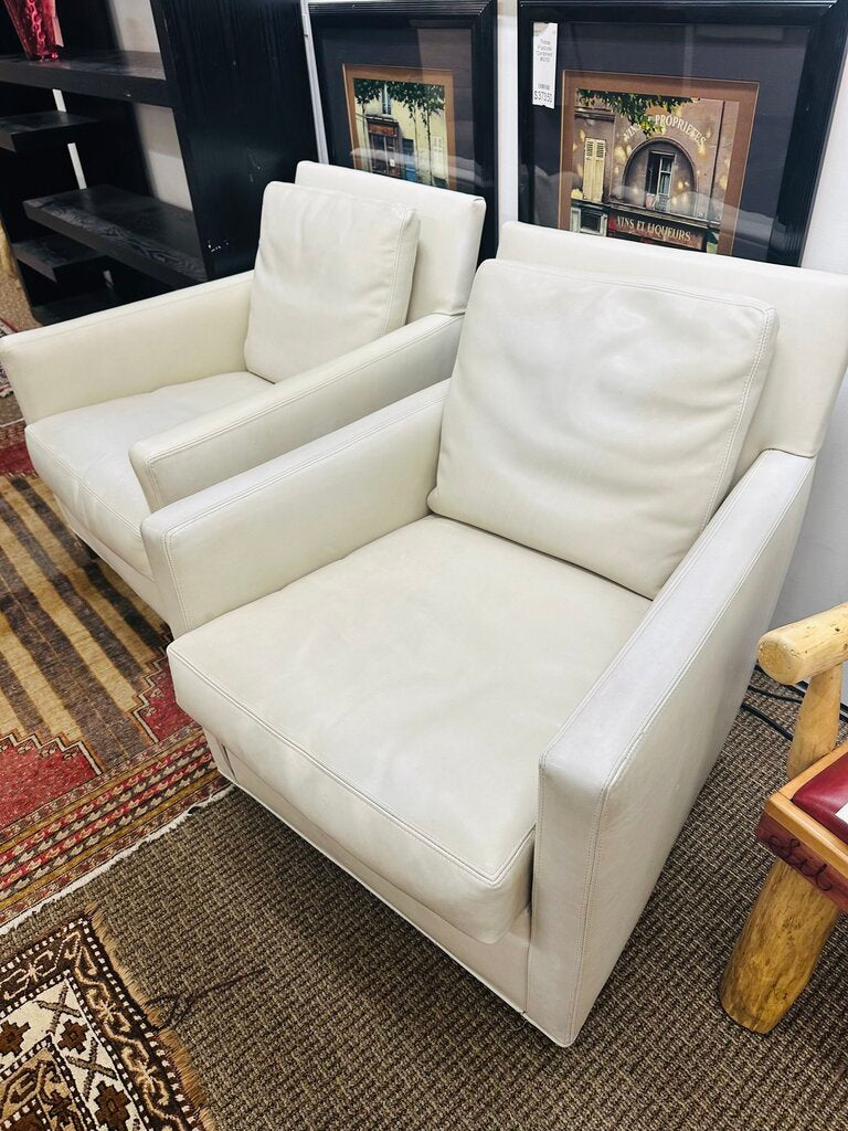 Lee Industries Swivel Leather Chair