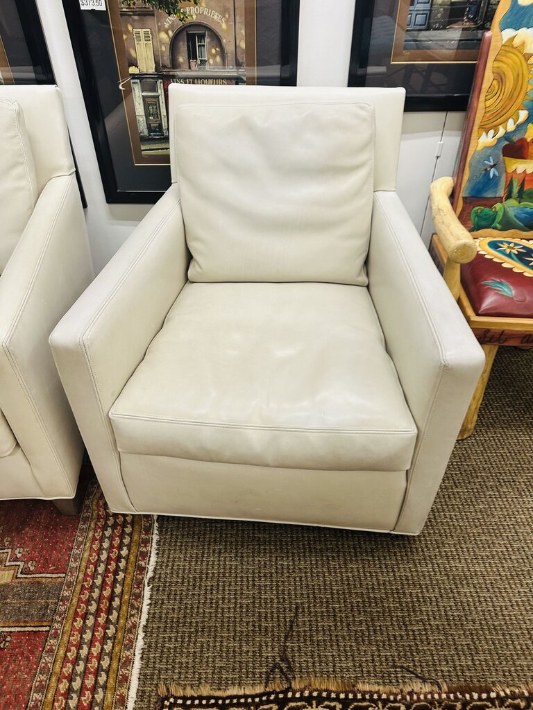 Lee Industries Swivel Leather Chair