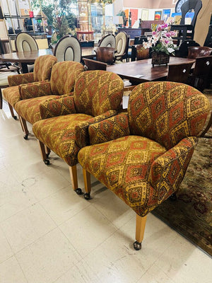 Upholstered Armchair on Casters