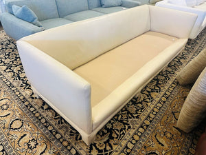 Leather Base Sofa w/ Upholstered Cushions