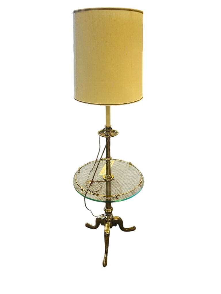 Vintage Stiffel Solid Brass & Glass Table Floor Lamp by Miss Daisy's Consignment & Auction House