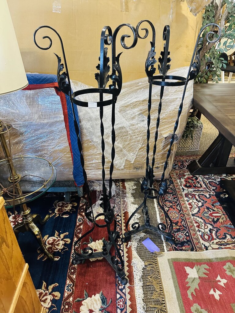Wrought Cast Iron Plant Holder 48" H