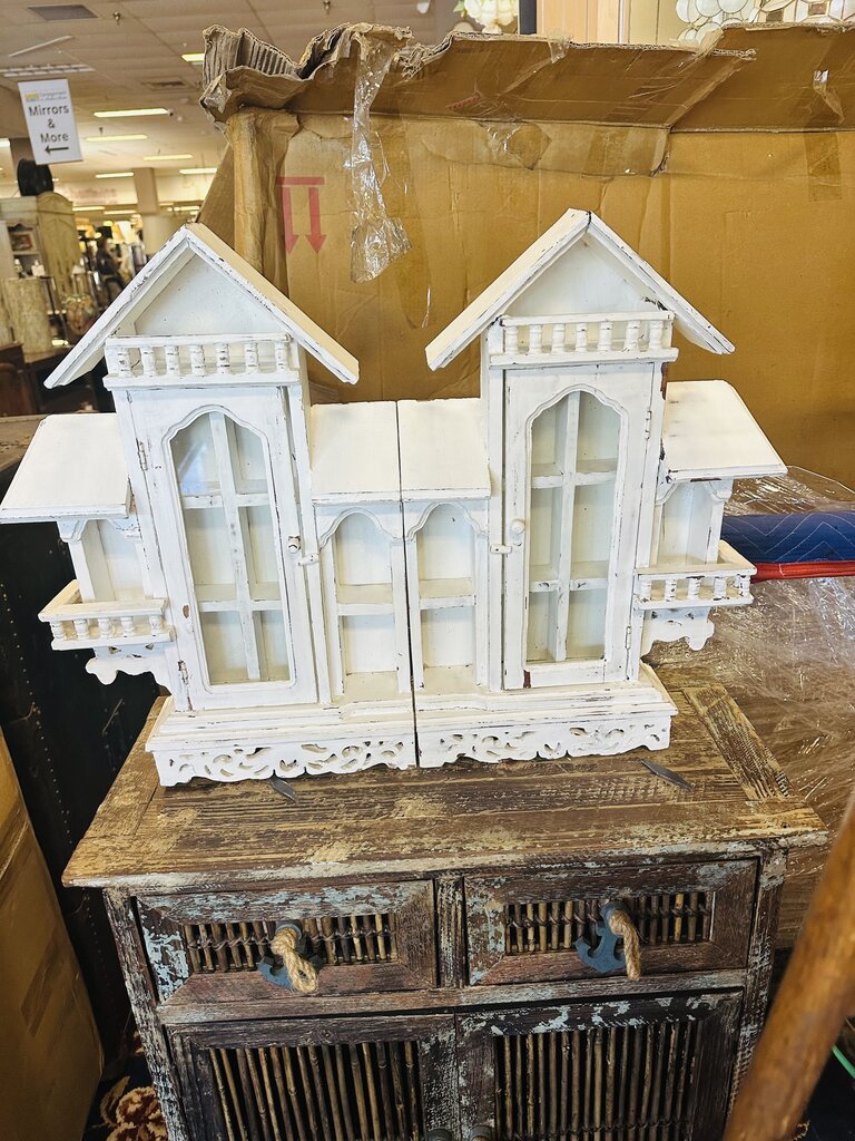 White Victorian Dollhouse Trinket Shelf 29x22x4