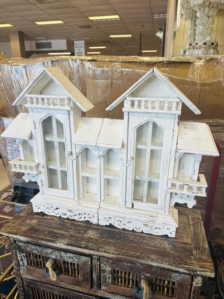 White Victorian Dollhouse Trinket Shelf 29x22x4