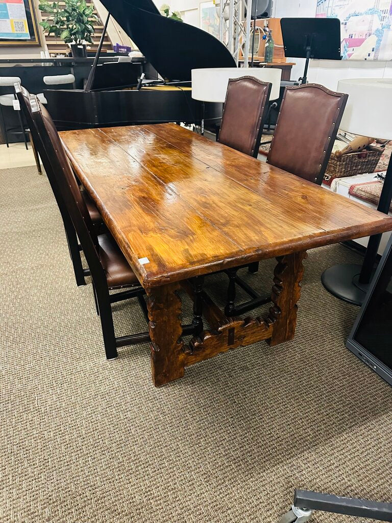 Spanish Baroque Table + 4 Chairs (83x35x31)
