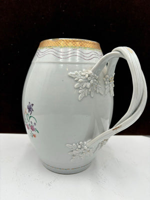 Mid 19th C. Chinese Export Gold Trim Floral Motif
