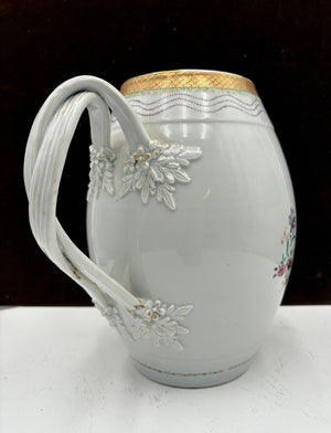 Mid 19th C. Chinese Export Gold Trim Floral Motif