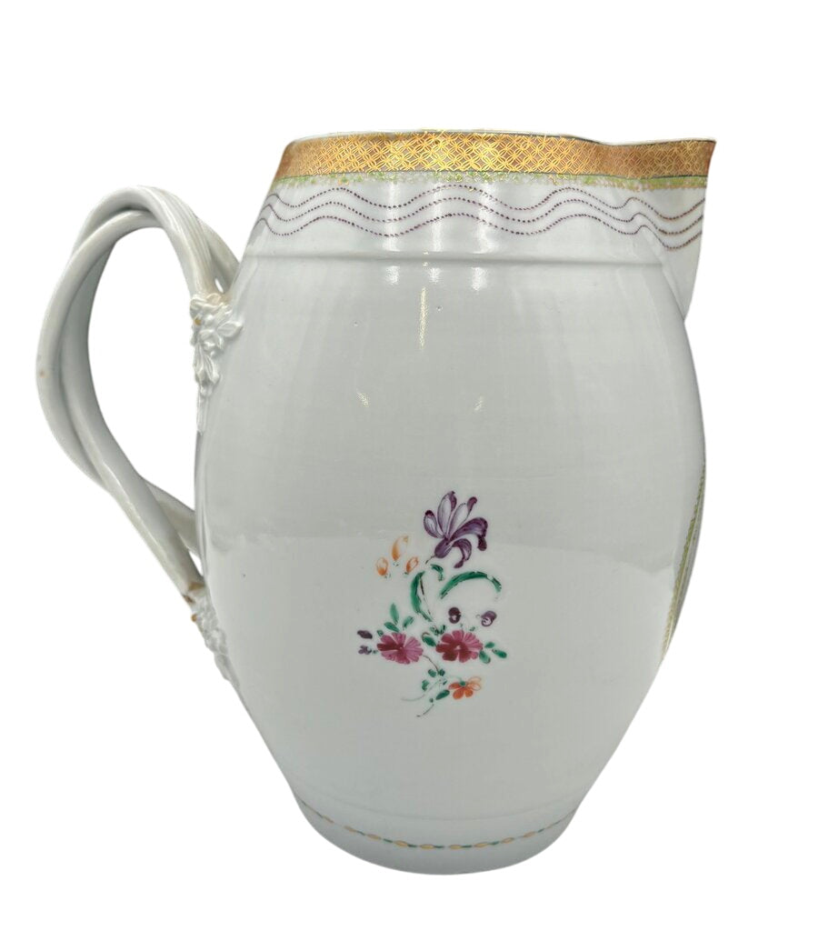 Mid 19th C. Chinese Export Gold Trim Floral Motif by Miss Daisy's Consignment & Auction House