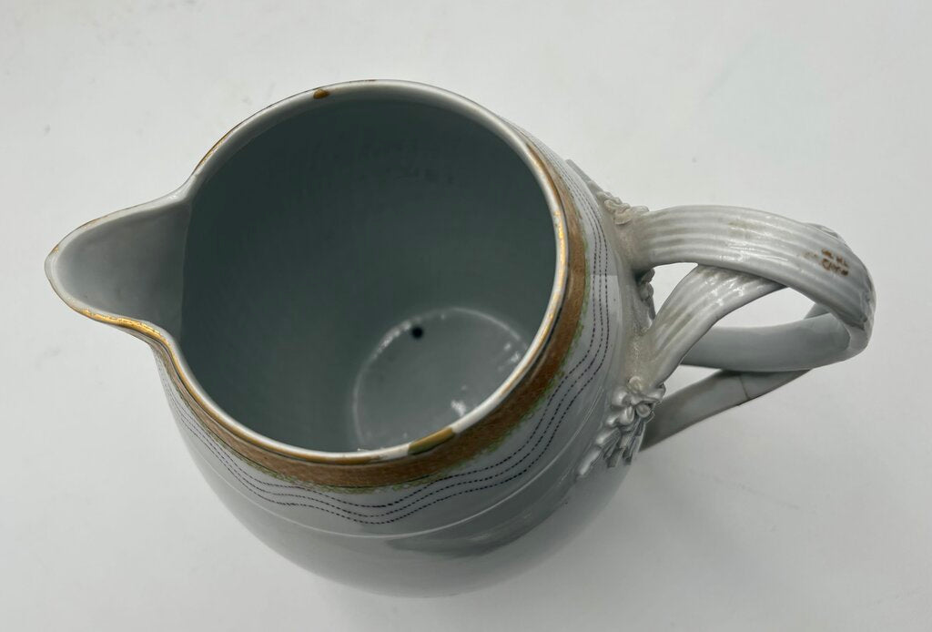 Mid 19th C. Chinese Export Gold Trim Floral Motif