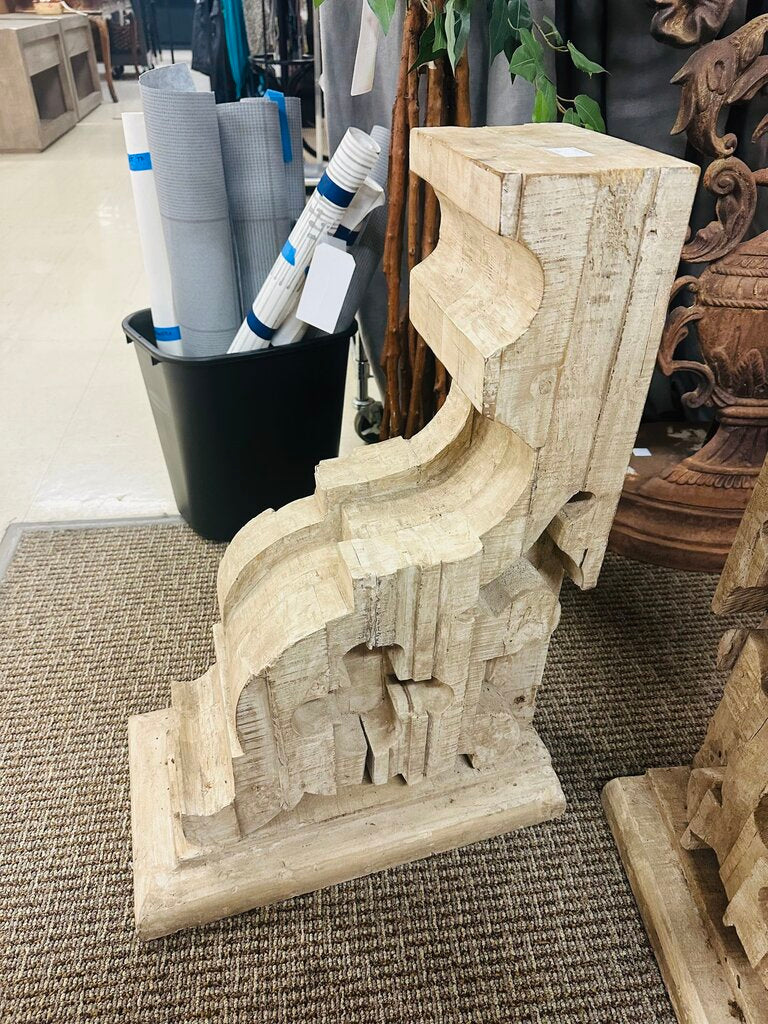 Architectural Salvage Sycamore Wood Corbels 30x21x12 (Pair)