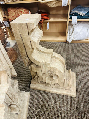 Architectural Salvage Sycamore Wood Corbels 30x21x12 (Pair)