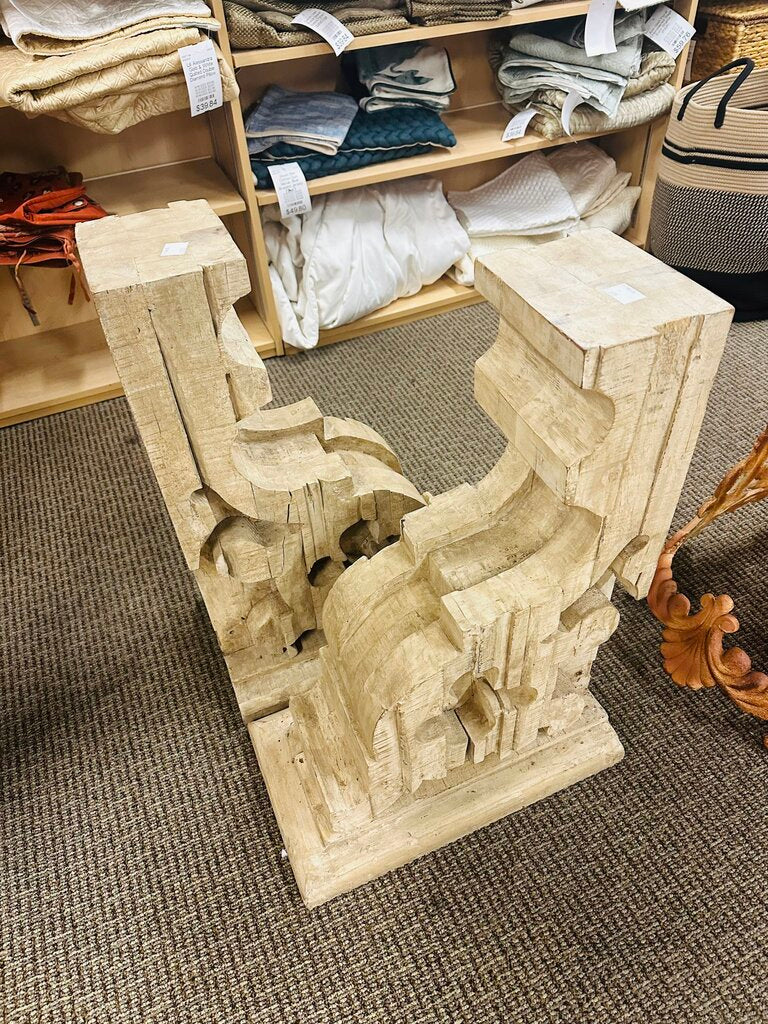 Architectural Salvage Sycamore Wood Corbels 30x21x12 (Pair)