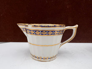 Late 18th C. Royal Crown Derby Duesbury Puce Tea Cup & Creamer (2Pcs)