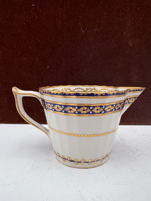 Late 18th C. Royal Crown Derby Duesbury Puce Tea Cup & Creamer (2Pcs)