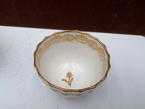 Late 18th C. Royal Crown Derby Duesbury Puce Tea Cup & Creamer (2Pcs)