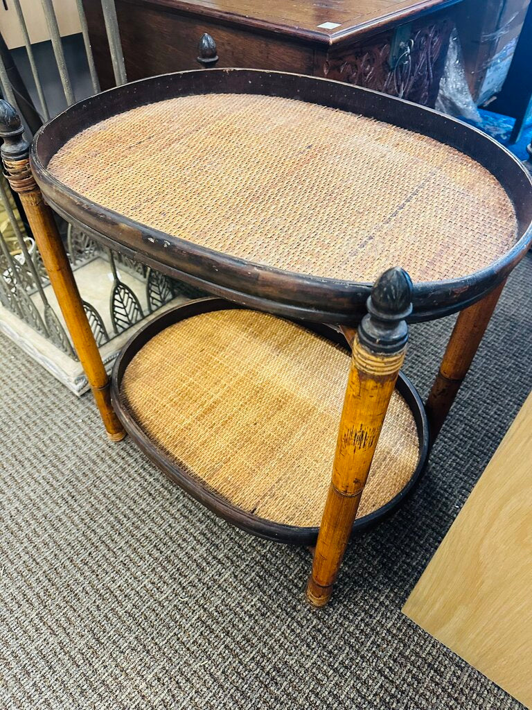 Rattan Serving Table 23x1724