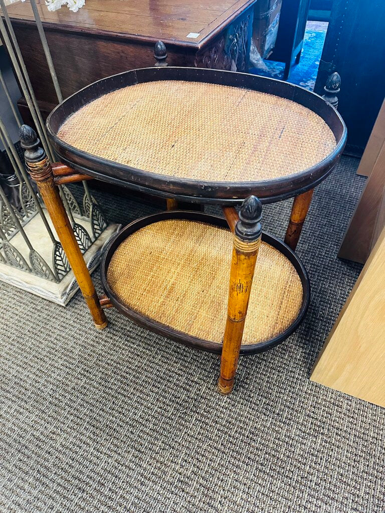 Rattan Serving Table 23x1724