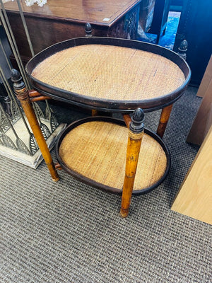 Rattan Serving Table 23x1724