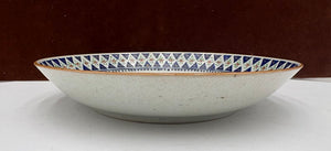 Mid 19th C. Chinese Export Famille Rose Blue Trim Bowl