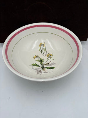 Primula Italy Herb Motif White Ceramic Past Bowl by Miss Daisy's Consignment & Auction House