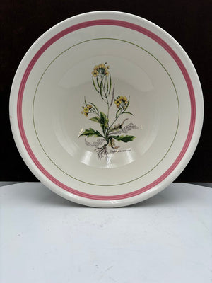 Primula Italy Herb Motif White Ceramic Past Bowl