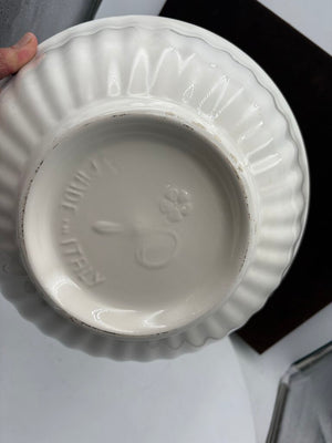 Primula Italy Herb Motif White Ceramic Past Bowl
