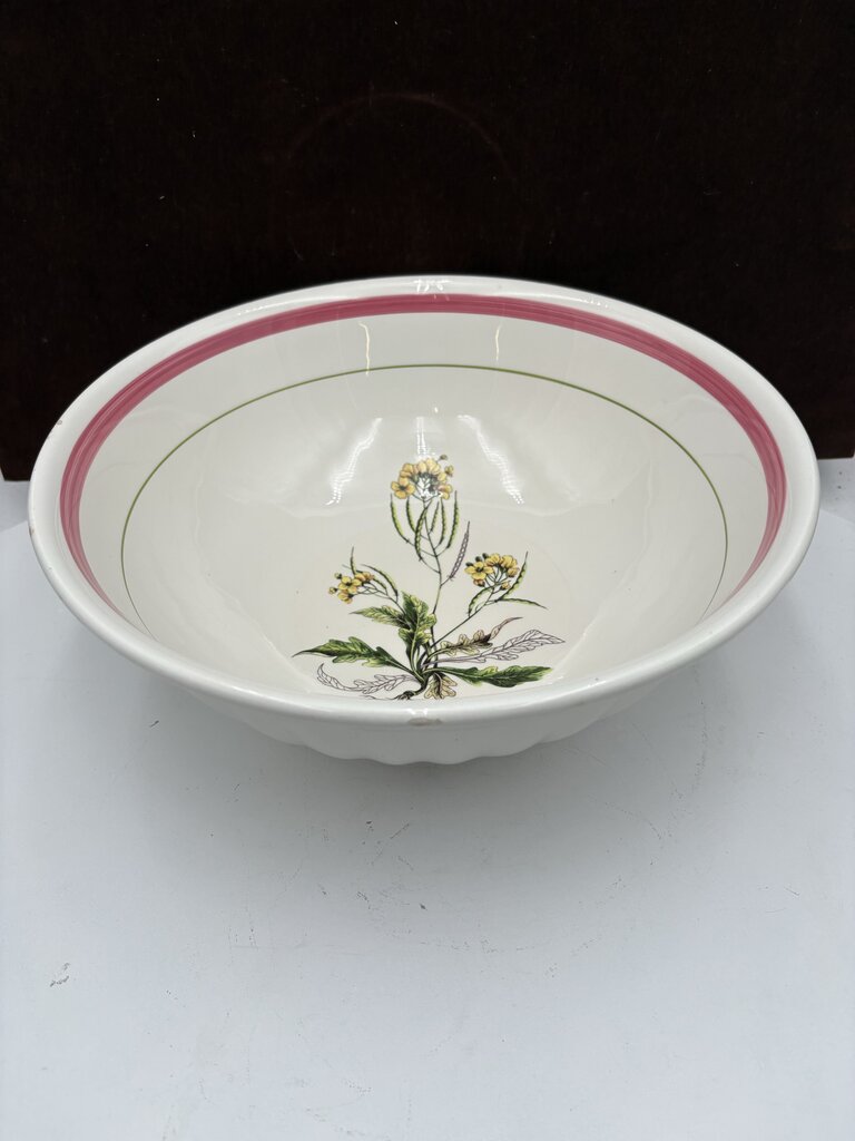 Primula Italy Herb Motif White Ceramic Past Bowl