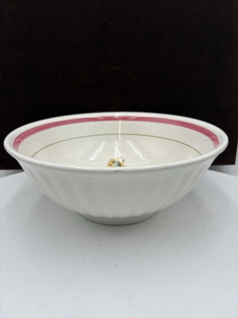 Primula Italy Herb Motif White Ceramic Past Bowl by Miss Daisy's Consignment & Auction House