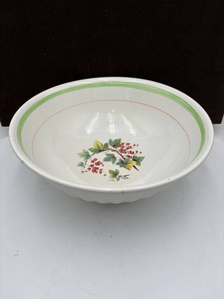 Primula Italy Herb Motif White Ceramic Past Bowl by Miss Daisy's Consignment & Auction House