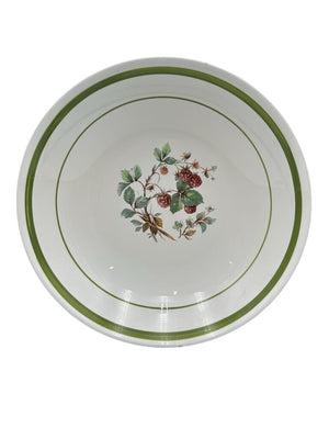 Primula Italy Herb Motif White Ceramic Salad Bowl by Miss Daisy's Consignment & Auction House