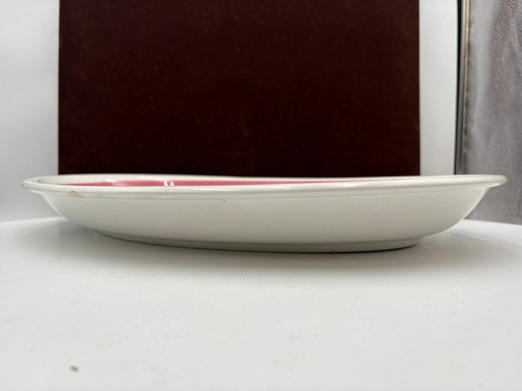Primula Italy Herb Motif White Ceramic Oval Platter
