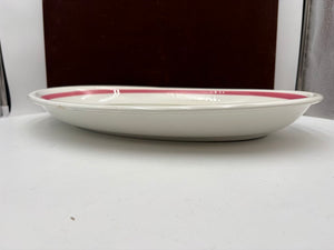 Primula Italy Herb Motif White Ceramic Oval Platter