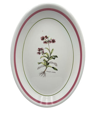 Primula Italy Herb Motif White Ceramic Oval Platter by Miss Daisy's Consignment & Auction House