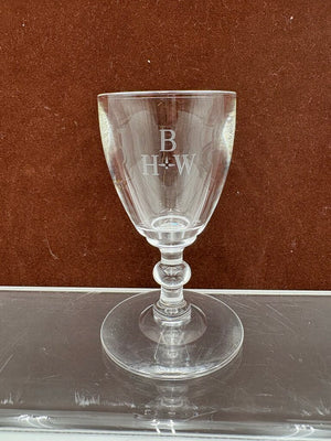 Stuben Glass Signed & Monogrammed Crystal Sherry Set (6Pcs)