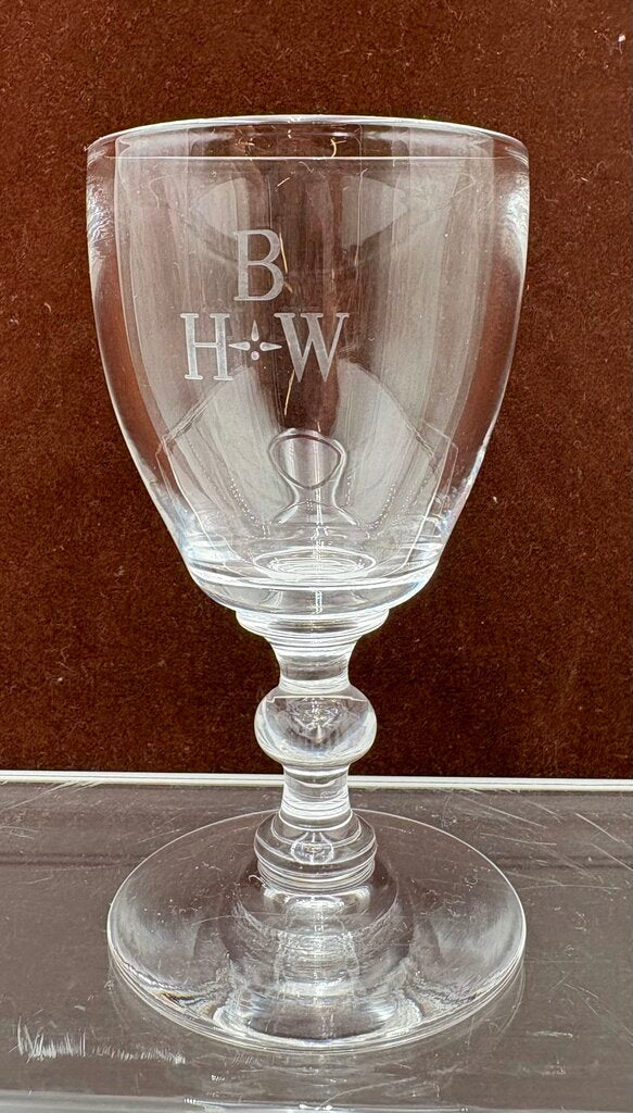 Stuben Glass Signed & Monogrammed Crystal Sherry Set (6Pcs)