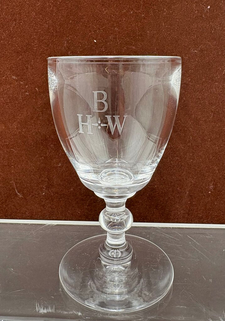 Stuben Glass Signed & Monogrammed Crystal Sherry Set (6Pcs)