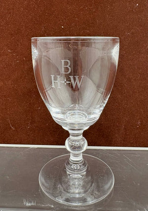 Stuben Glass Signed & Monogrammed Crystal Sherry Set (6Pcs)