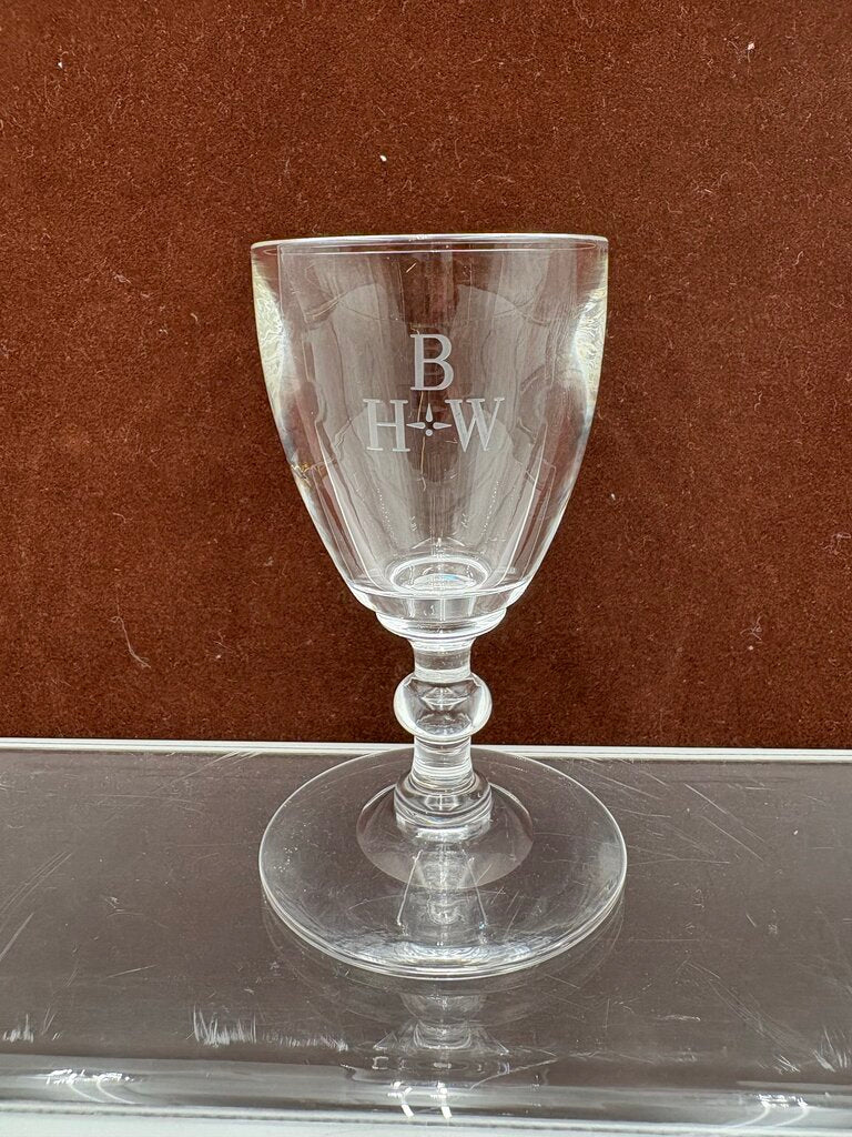 Stuben Glass Signed & Monogrammed Crystal Cordial Set (4Pcs)
