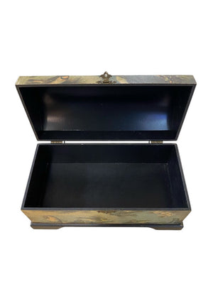 Decoupage Songbird Wooden Keepsake Chest 11.75x6x6"
