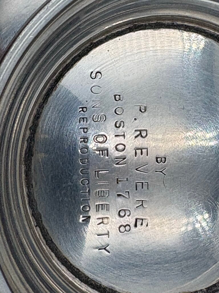 Sons of Liberty Replica Paul Revere Boston 1768 Sterling Silver Bowl 3.75"