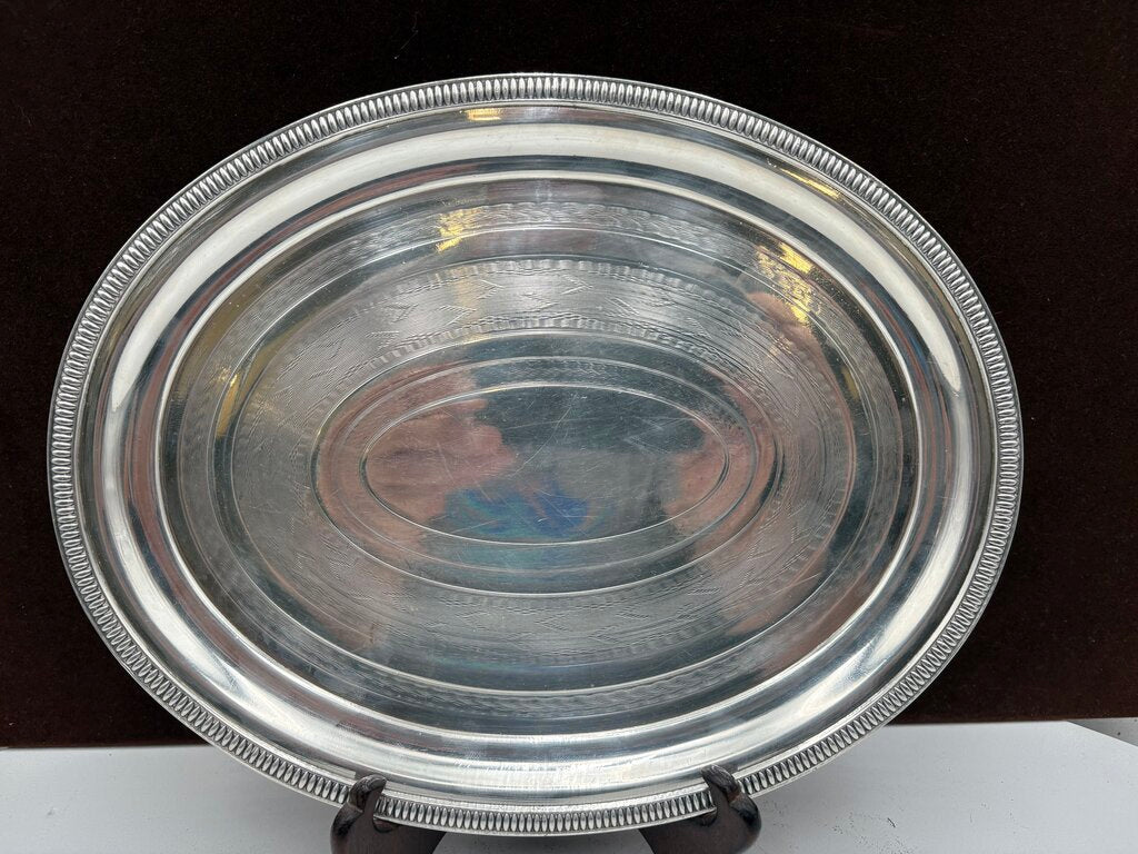 Christofle Silver Plated Oval Serving Tray 11"