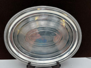 Christofle Silver Plated Oval Serving Tray 11"