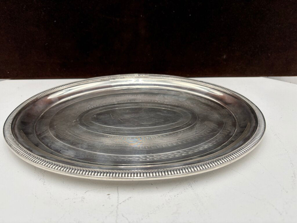 Christofle Silver Plated Oval Serving Tray 11"