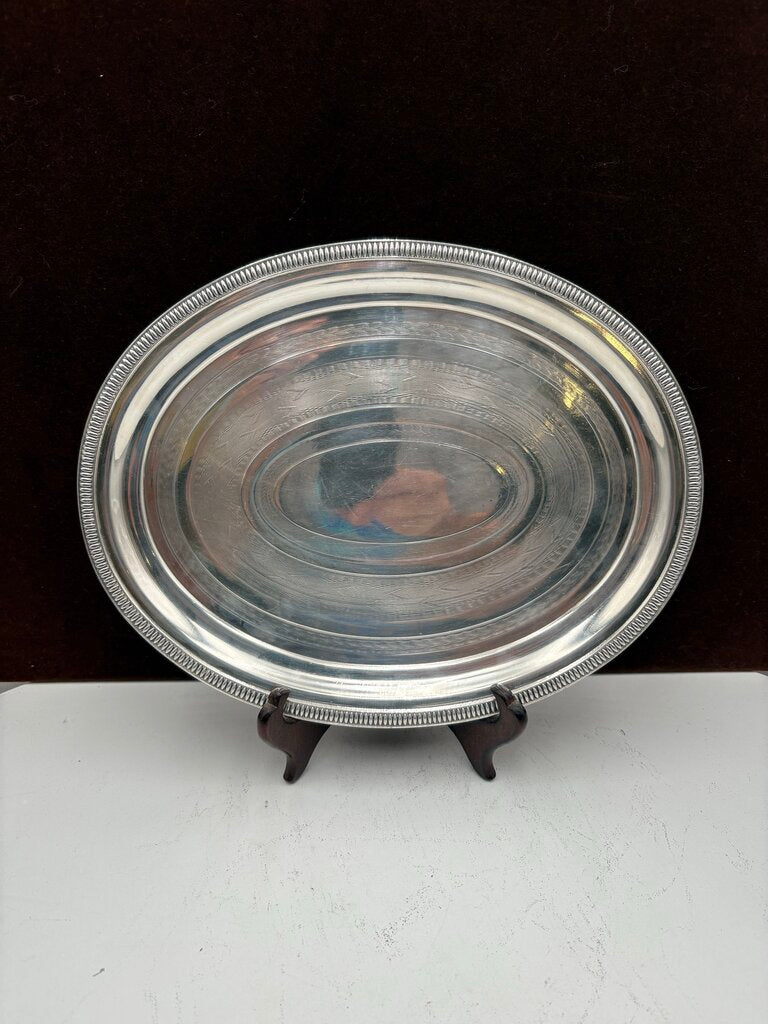 Christofle Silver Plated Oval Serving Tray 11"