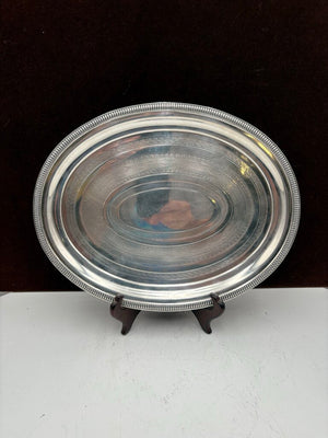 Christofle Silver Plated Oval Serving Tray 11"