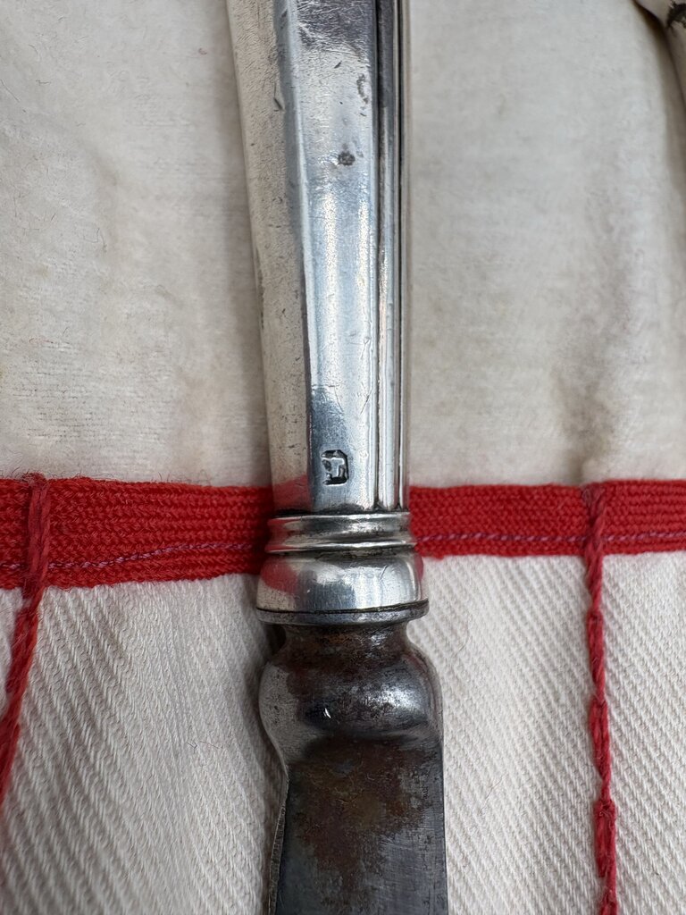 18th C. English Pistol Handle Knife 10.8"