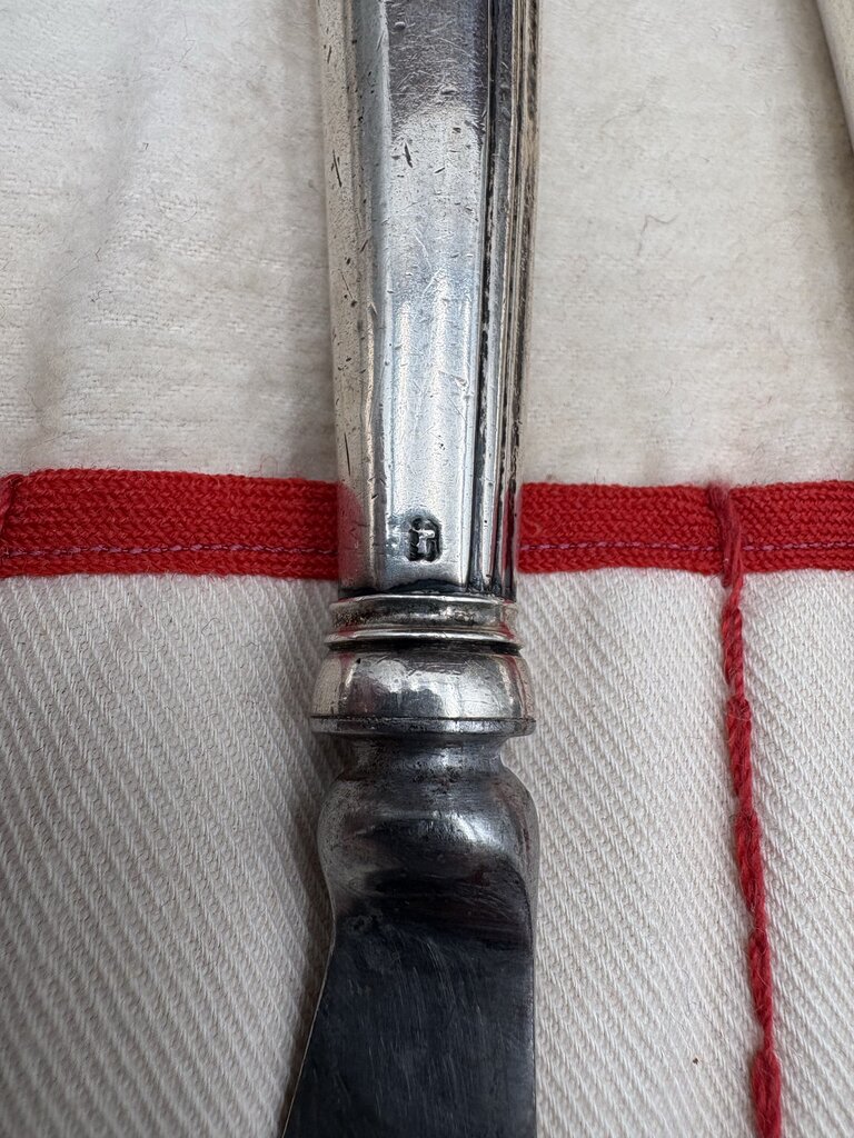 18th C. English Pistol Handle Knife 10.8"