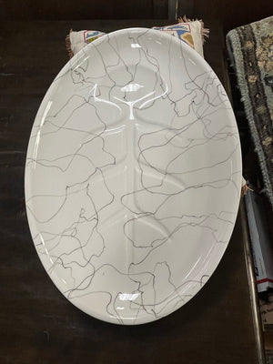 Carrara Modern White by Iroquois Turkey Platter 17.5