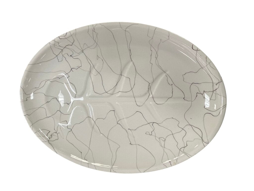 Carrara Modern White by Iroquois Turkey Platter 17.5